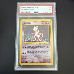 PSA 7 1999 Pokemon TCG Mewtwo Base Set Holo Unlimited Holo Rare Card 10/102 - Image 1