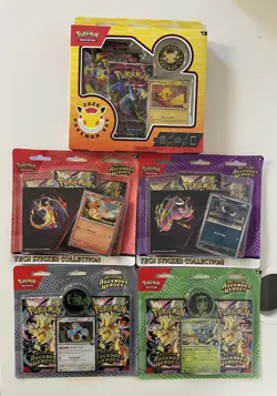 5 x Packs Pokemon TCG Ascended Heroes and Pokemon Day 2026 Tech Sticker BUNDLE - Image 1