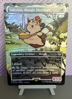 MTG Card: Stiltzkin, Moogle Merchant (Extended Art) FOIL Final Fantasy #0327 - Image 1
