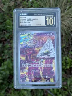 CGC 10 PRISTINE Drowzee 086/078 Violet Ex Art Rare Holo Japanese Pokemon Komiya - Image 1