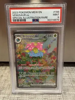 2023 Pokemon SV 151 MEW EN Venusaur ex #198/165 Special Illustration Rare PSA 9 - Image 1
