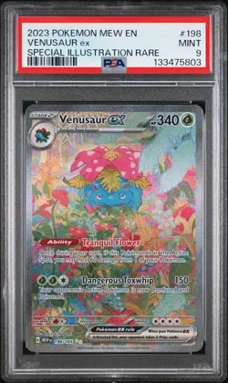 PSA 9 Venusaur ex SIR 151 Alt Art 198/165 Pokemon card 2023 Full Art MEW EN - Image 1