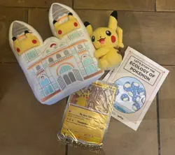 Pokemon x Natural History Museum - Pikachu Jumbo Promo Card and Plush - Image 1