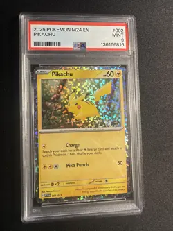 McDonald's 2024 Pikachu Holo Card 002/015 Pokemon Promos PSA - Image 1