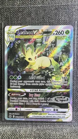Pokemon TCG Leafeon VSTAR Holo Card Crown Zenith: Galarian Gallery GG35/GG70 - Image 1