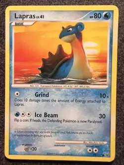 Lapras LV.41 79/127 Common Non Holo Pokemon Card LP - Image 1