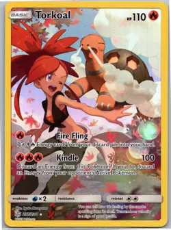 Torkoal Secret Rare SM - Cosmic Eclipse Holo 237/236 Pokemon Card NM - Image 1