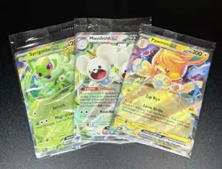 Sprigatito Ex SVP 087, Pawmot Ex 073/197, Maushold Ex 155/182 Promo Cards Sealed - Image 1
