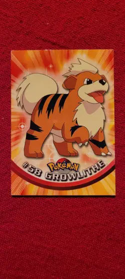 Growlithe #58, Topps Pokemon Card - Image 1