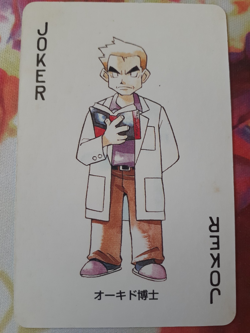 1996 Pokemon Professor Oak Joker Red Charizard Playing Card NM - Image 1