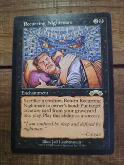 Recurring Nightmare Exodus MP Moderate Play MTG Magic The Gathering - Image 2