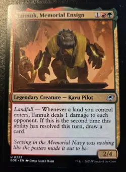 Tannuk, Memorial Ensign 0233 Uncommon Edge Of Eternities Magic: The Gathering - Image 1