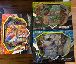 Pokemon TCG Galar Partners All 3 Boxes Rillaboom, Inteleon & Cinderace - Image 1