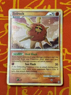 POKEMON TCG SOLROCK 9/102 HOLO RARE NEAR MINT HGSS TRIUMPHANT - Image 1