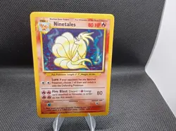 Pokemon TCG Base Set Holo Ninetales 12/102 LP/NM Unlimited WOTC original owner - Image 1
