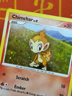POKEMON TCG CHIMCHAR 76/130 HOLO COMMON MODERATE PLAY DIAMOND & PEARL BASE - Image 3