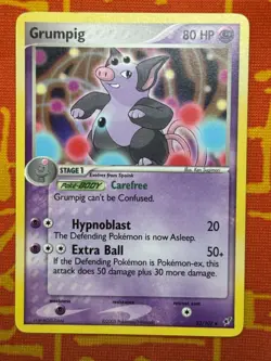 POKEMON TCG GRUMPIG 32/107 NON HOLO RARE EXCELLENT EX DEOXYS - Image 1