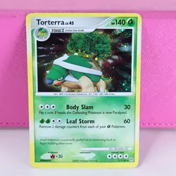 Pokemon Torterra DP Diamond & Pearl 17/130 Cosmo Holo Rare HP - Image 1