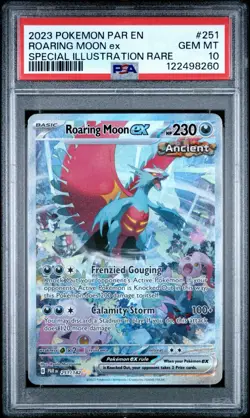 PSA 10 Gem Mint - Roaring Moon ex 251/182 - Pardadox Rift SIR Pokemon - Image 1