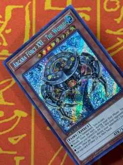 YUGIOH ARCANA FORCE XXI - THE WORLD SECRET RARE LIGHT PLAY SGX4-ENB01 - Image 3