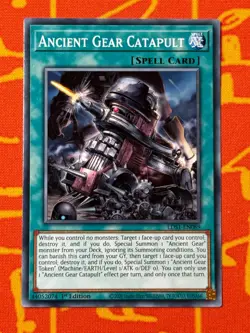 YUGIOH ANCIENT GEAR CATAPULT COMMON 1ST EDITION NM LDS1-EN089 - Image 1