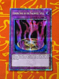 YUGIOH CURSED SEAL OF THE FORBIDDEN SPELL QUARTER CENTURY SECRET RARE RA03-EN076 - Image 1