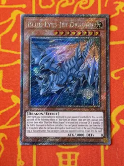 YUGIOH BLUE-EYES JET DRAGON PLATINUM SECRET RARE NEAR MINT RA02-EN017 - Image 1