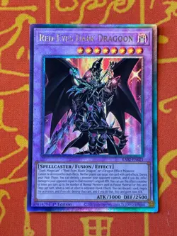YUGIOH RED-EYES DARK DRAGOON ULTIMATE RARE NM RA02-EN021 - Image 1