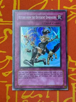 YUGIOH RETURN FROM THE DIFFERENT DIMENSION SUPER RARE 1ST HEAVY PLAY DPKB-EN038 - Image 1