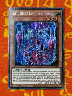 YUGIOH EVIL HERO DEAD-END PRISON SECRET RARE 1ST EDITION NM SUDA-EN002 - Image 1