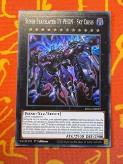 YUGIOH SUPER STARSLAYER TY-PHON - SKY CRISIS SUPER RARE NM RA04-EN072 - Image 1