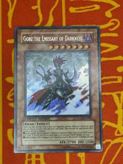 YUGIOH GORZ THE EMISSARY OF DARKNESS SECRET RARE EXCELLENT DLG1-EN00 - Image 1