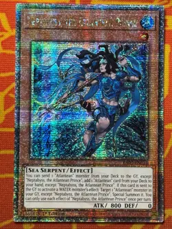 YUGIOH NEPTABYSS, THE ATLANTEAN PRINCE QUARTER CENTURY SECRET RARE NM RA03-EN013 - Image 1