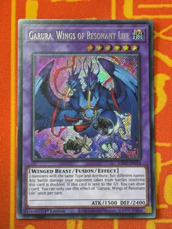YUGIOH GARURA, WINGS OF RESONANT LIFE SECRET RARE NM RA02-EN024 - Image 1