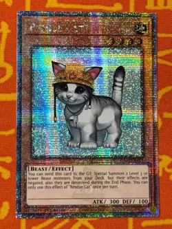 YUGIOH RESCUE CAT QUARTER CENTURY SECRET RARE NM RA02-EN001 REG ART - Image 1