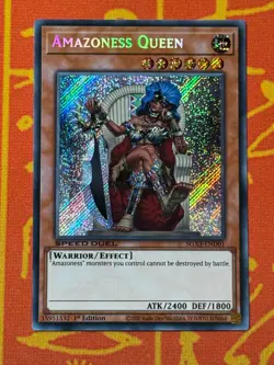 YUGIOH AMAZONESS QUEEN SECRET RARE 1ST NM SGX3-END01 SPEED DUEL - Image 1
