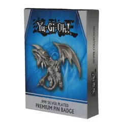 Yu-Gi-Oh! Limited Edition .999 Silver Plated Pin Badge | Blue Eyes White Dragon - Image 3