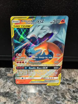 Pokemon TCG Reshiram & Charizard GX 20/214 Tag Team Ultra Rare NM Condition - Image 1