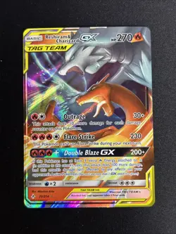 Pokemon TCG Reshiram & Charizard GX 20/214 Tag Team Ultra Rare NM Condition - Image 1