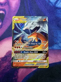 Pokemon TCG Reshiram & Charizard GX 20/214 Tag Team Ultra Rare NM Condition - Image 1