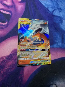 Pokemon TCG Reshiram & Charizard GX 20/214 Tag Team Ultra Rare NM Condition - Image 2