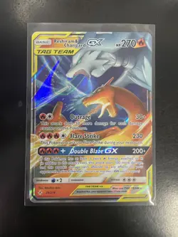 Pokemon TCG Reshiram & Charizard GX 20/214 Tag Team Ultra Rare NM Condition - Image 1