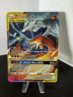 Pokemon TCG Reshiram & Charizard GX 20/214 Tag Team Ultra Rare NM Condition - Image 1