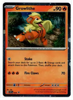 Pokemon Scarlet Violet Black Star Promo Cosmo Holo SVP024 Growlithe - Image 1
