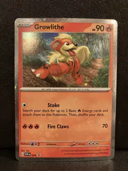 Pokemon TCG - Growlithe 024 Black Star Promo - Cosmic Holo (SWIRL) - Image 1