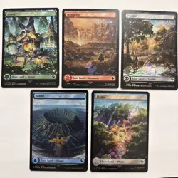 Chocobo Track Foil Full Art Basic Lands Set of 5 Final Fantasy MTG FIC Unplayed - Image 1