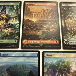 Chocobo Track Foil Full Art Basic Lands Set of 5 Final Fantasy MTG FIC Unplayed - Image 4