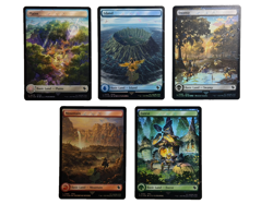 MTG Final Fantasy Chocobo Track Foil Full Art Basic Lands Set of 5 - Image 1