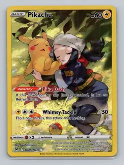 Pikachu TG05/TG30 Ultra Rare SWSH11: Lost Origin Trainer Gallery NM Pokemon - Image 1