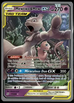 Mewtwo & Mew GX 71/236 Unified Minds 2019 World Championship MP Pokemon Card - Image 1